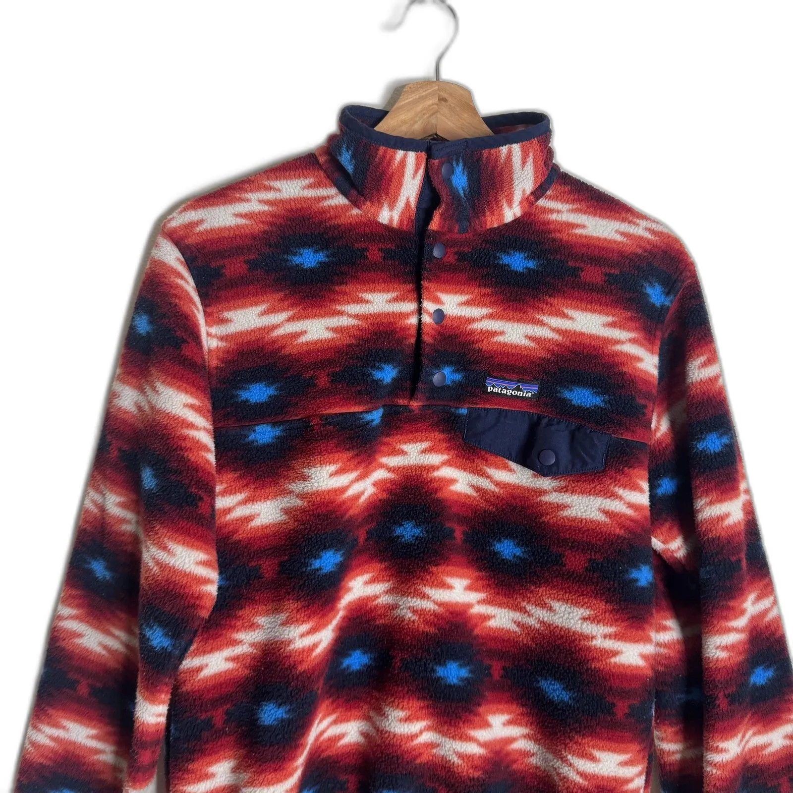 Patagonia Synchilla Snap-T Fleece Pullover Womens S wild desert aztec pattern - Image 4