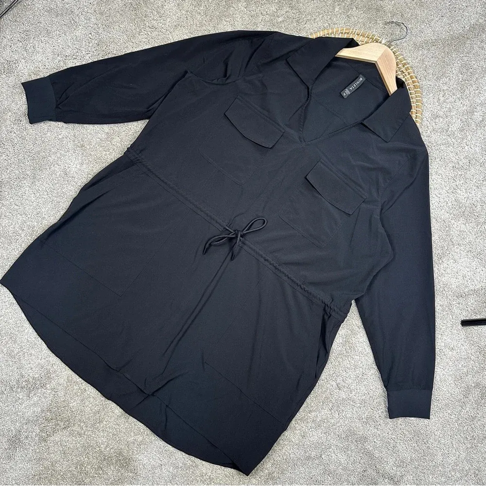 Athleta Zuma Shirtdress Longsleeve UPF 50+ Travel Black Size 1X - Image 3