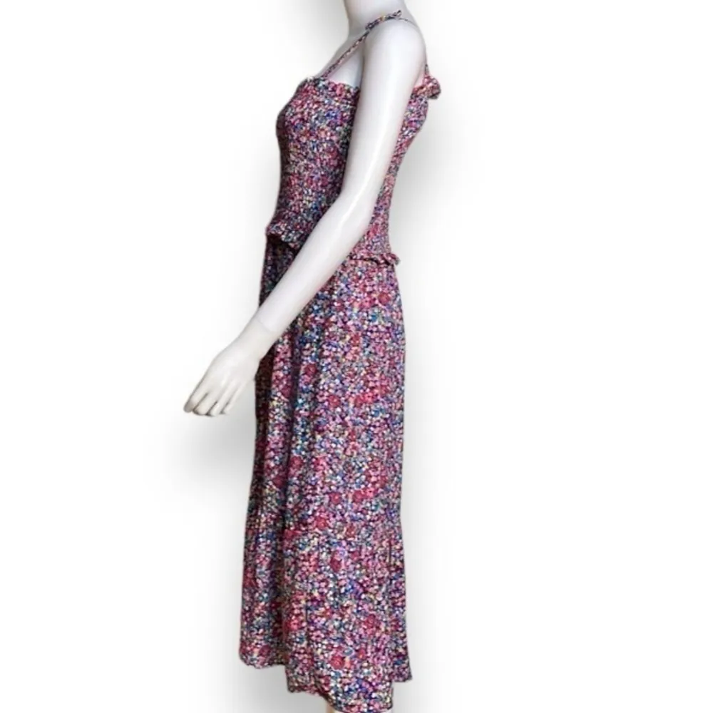 Sienna Sky Floral Maxi Dress Women's Size Large Sundress Pinks, Blues and Yellow - Image 5
