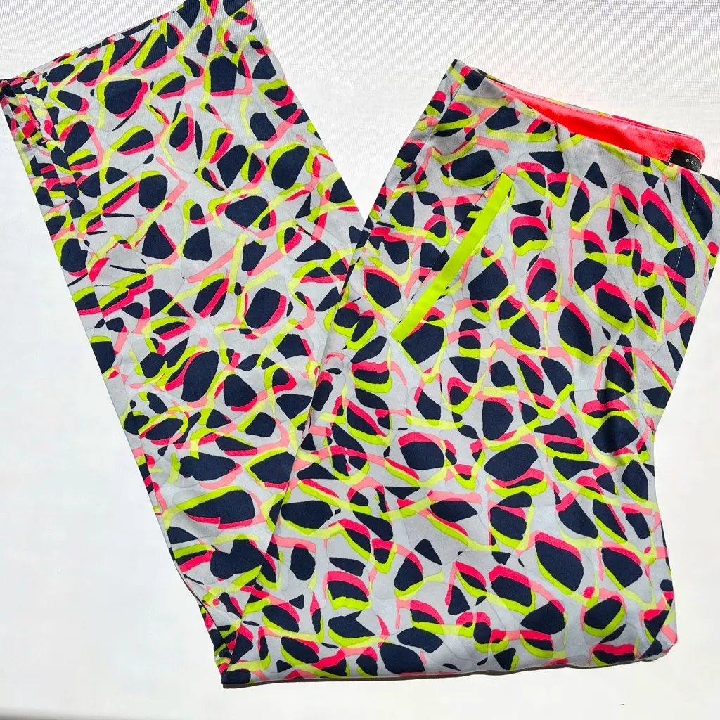 Elie Tahari• neon modern leopard crop•Sz 8 - Image 6