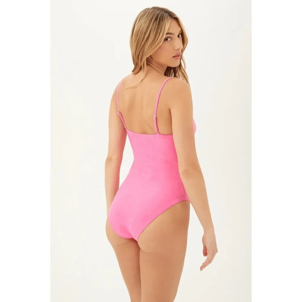 💕TRINA TURK💕 Sway Scoop Maillot Sway One Piece Swimsuit ~ Venus Pink 12 - Image 5