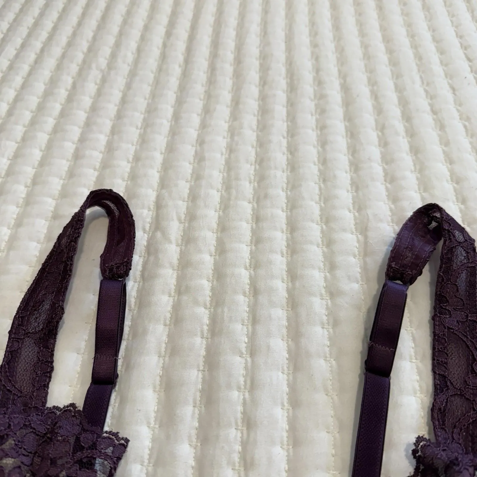 Vintage Victoria’s Secret Unlined Underwire Bra 36B Purple Lace Made In USA Size undefined - Image 11