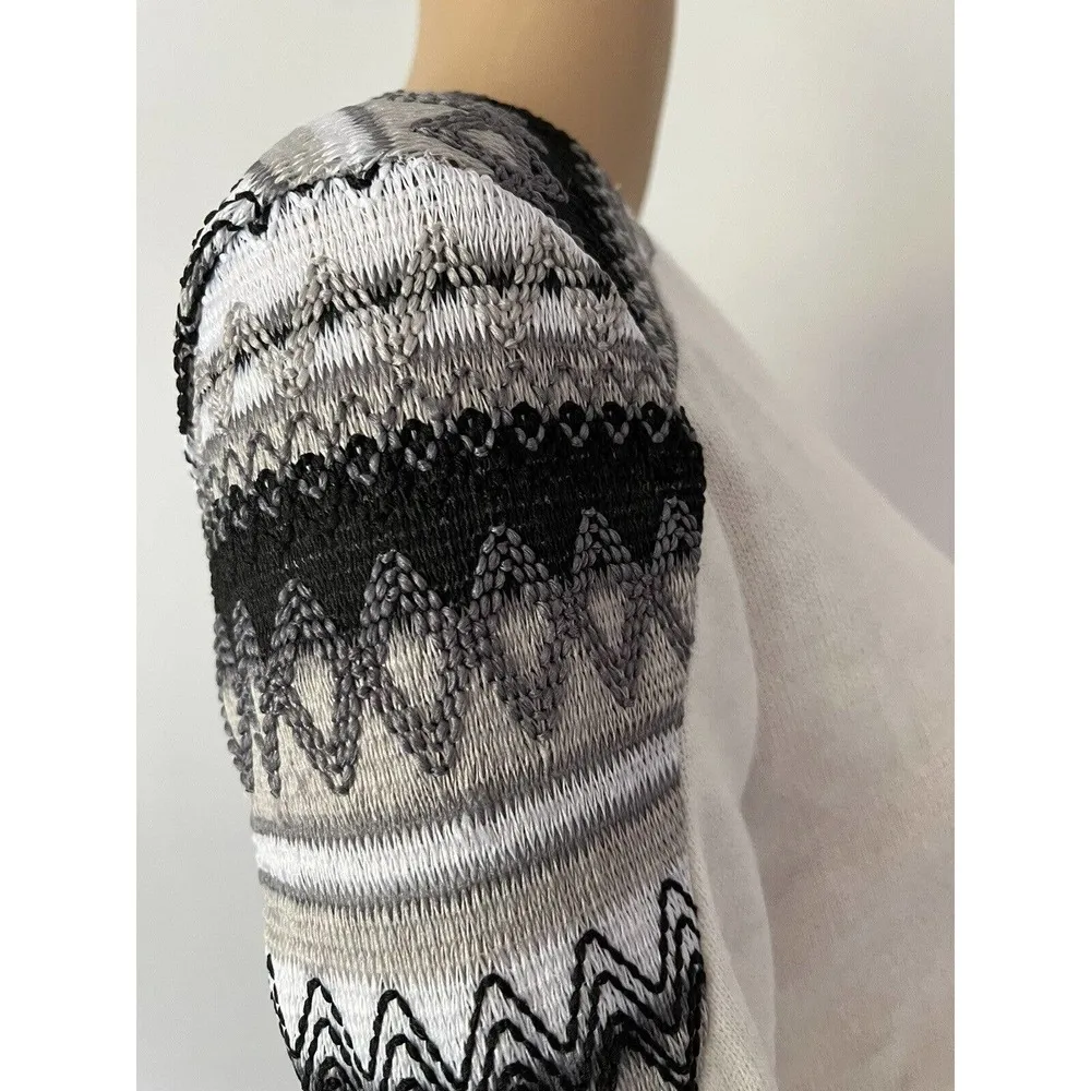 12pm By Mon Ami Southwestern Boho Knit Long Sleeve Lightweight Knit Sweater Sm - Image 4