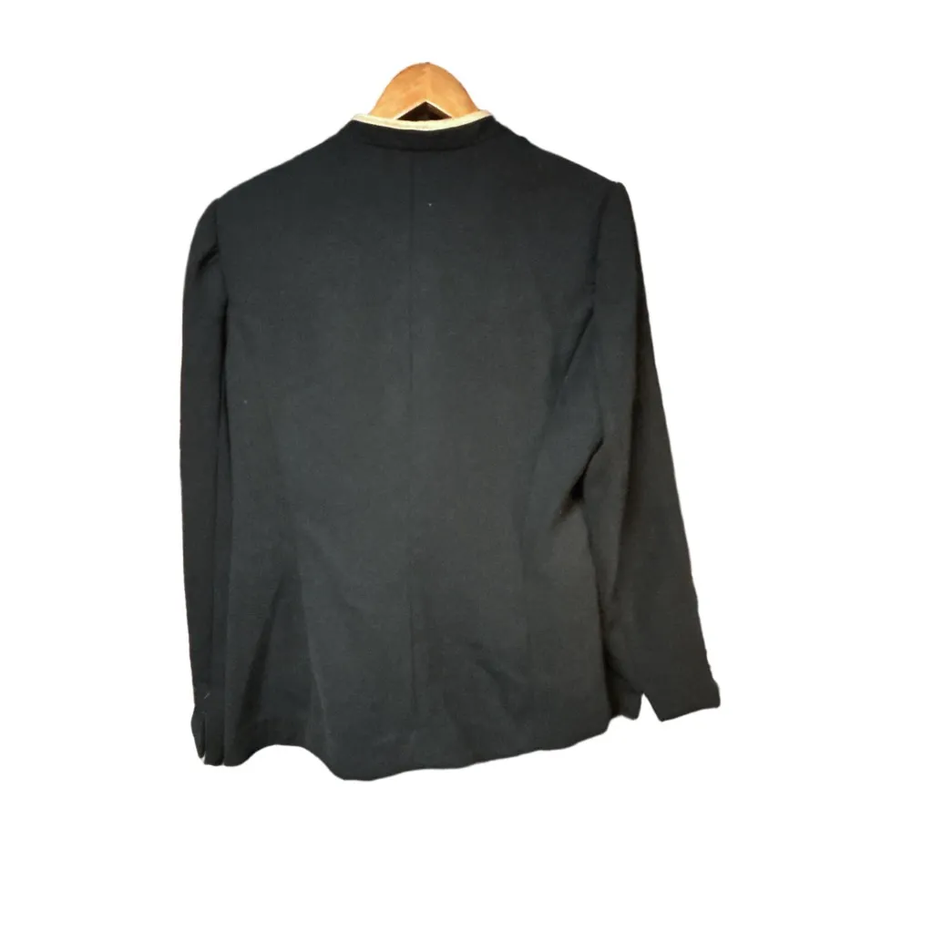 Women's Cato Black & Gold Blazer Size 12 - Image 3