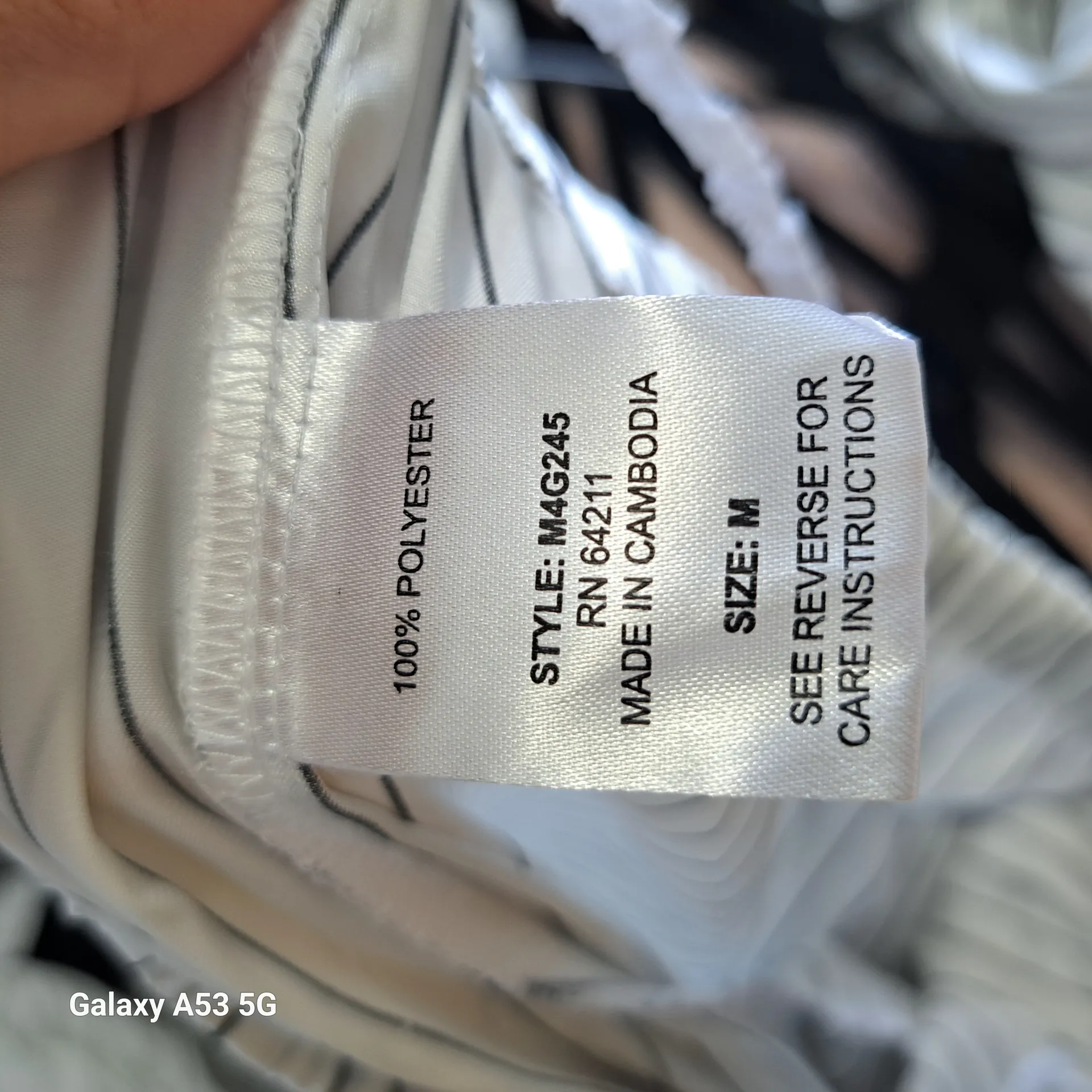 In Bloom Black and White Striped Womens Pajama Set Size M - Image 6