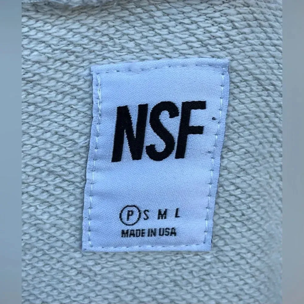 NSF longsleeve sweater with denim dark green sleeves small Gray - Image 7