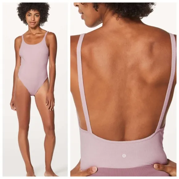 Lululemon Heart Opener Bodysuit Porcelain Pink Women’s Size 4 Taryn Toomey - Image 2