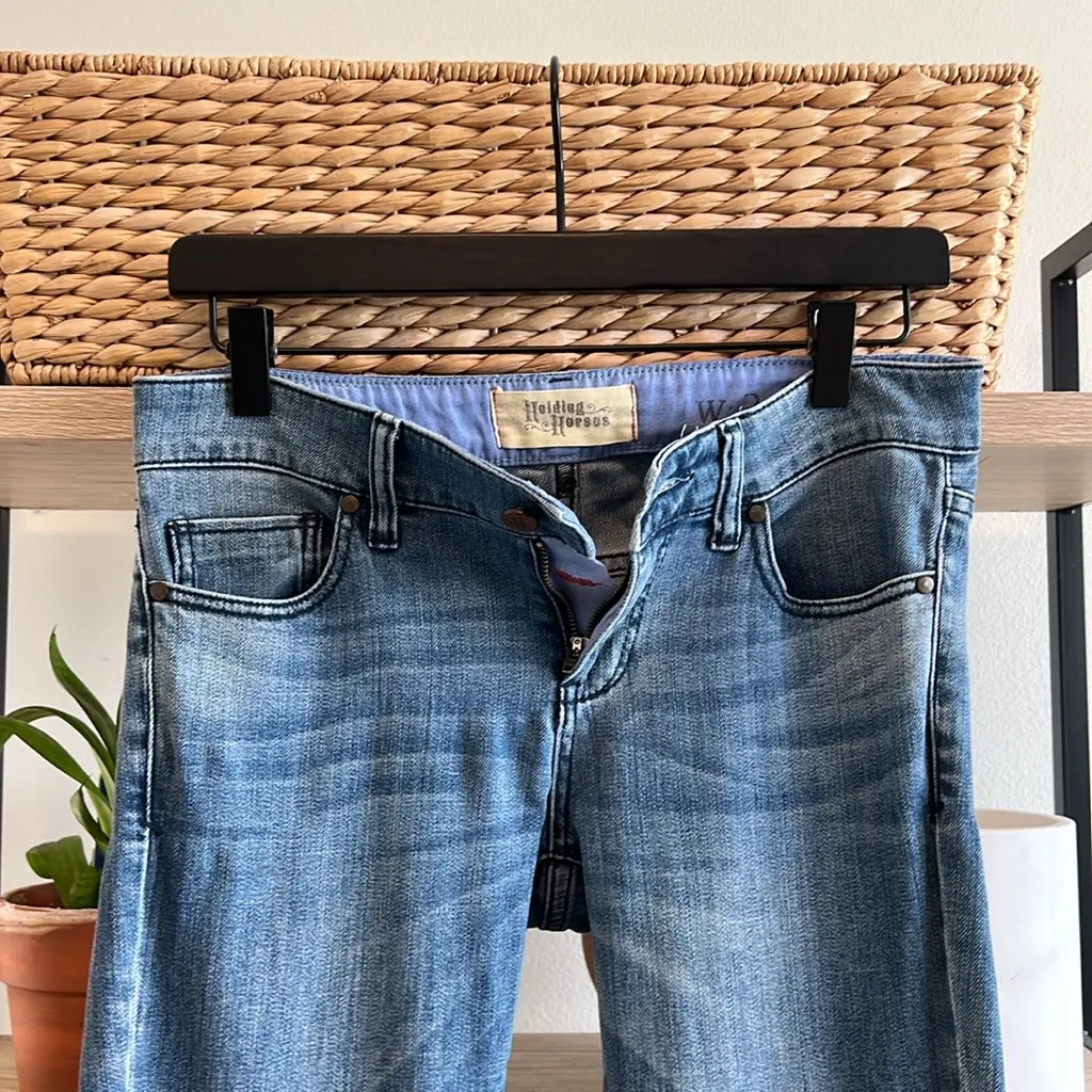 Anthropologie Holding Horses Mid-Rise Patchwork Bootcut Jeans, 26 - Image 8