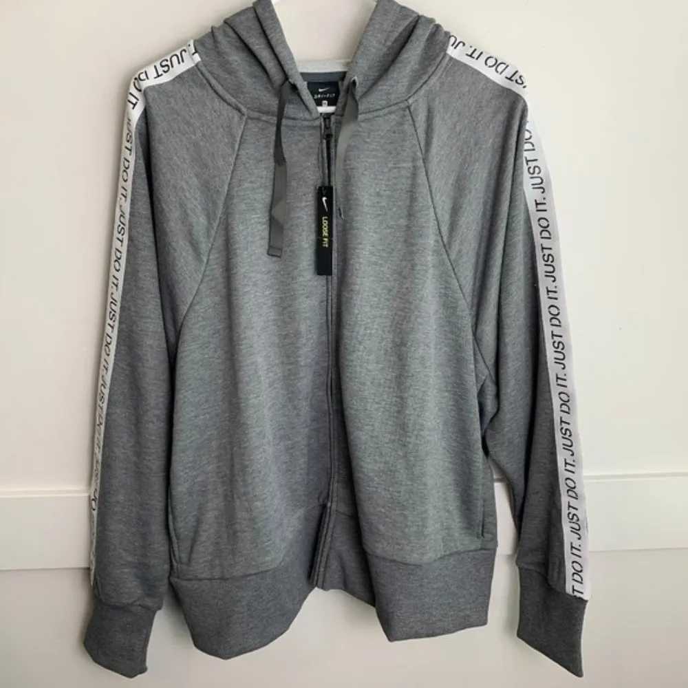 Nike Dri-FIT Just Do It Fleece Zip Training Hoodie - Image 3