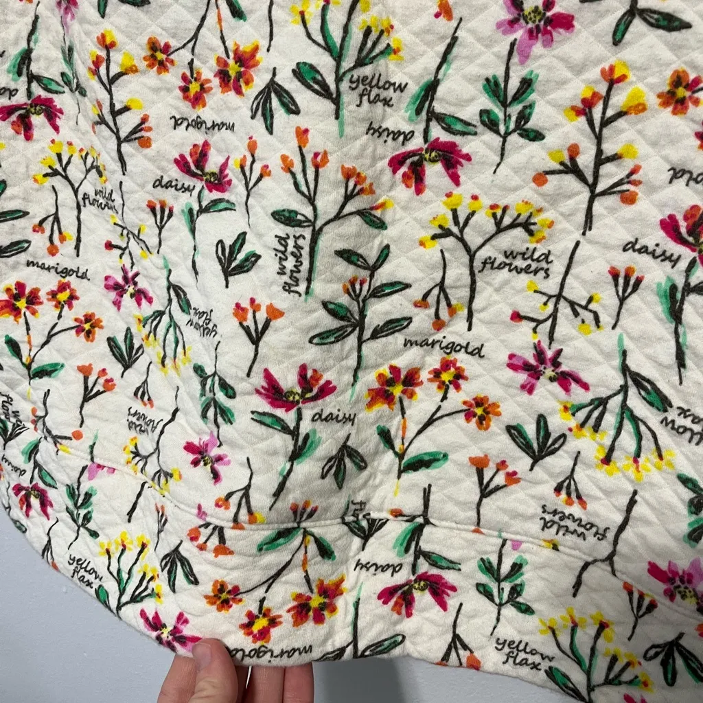 Lands' End Quilted Crewneck Top in Floral- Size Small - Image 6