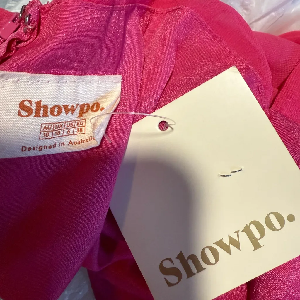 Pink Showpo mini dress Size 6 - Image 3