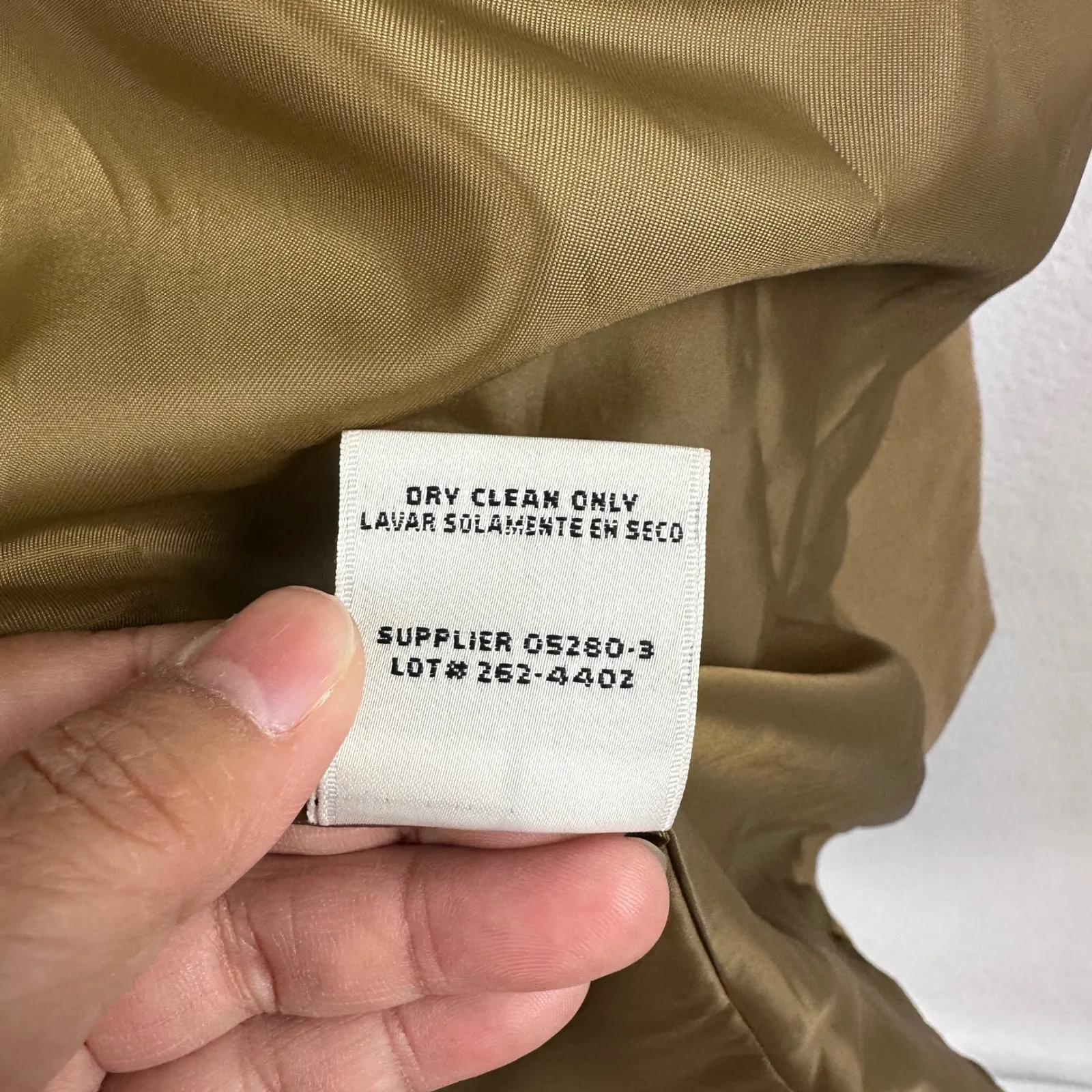 Vintage Liz Baker Essentials Wool Coat Petite 10 Double Breasted Long‎ Beige Tan Size 10P - Image 13