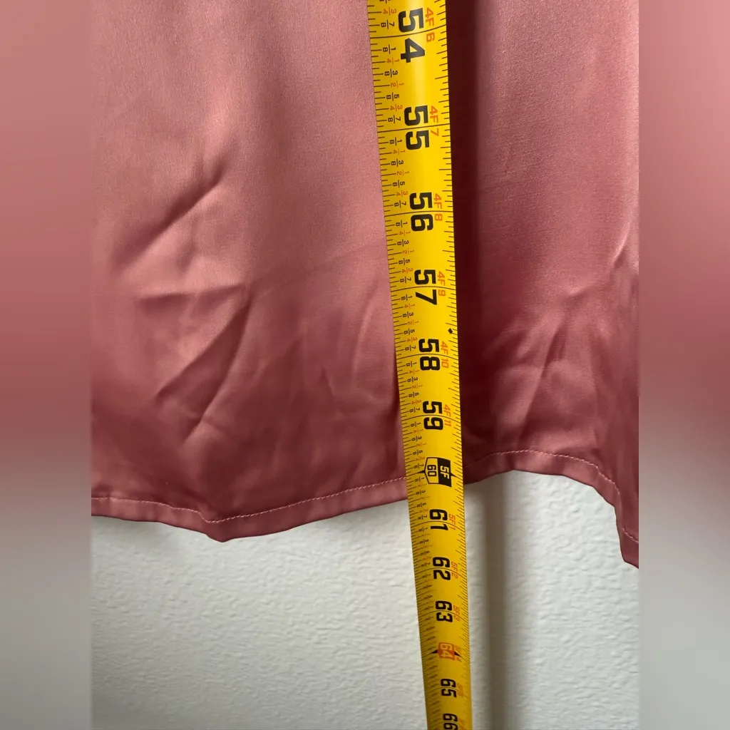 ROSE GOLD Cinderella Party SATIN PUFFY SLEEVES LONG MAXI Evening Dress plus 20 - Image 6