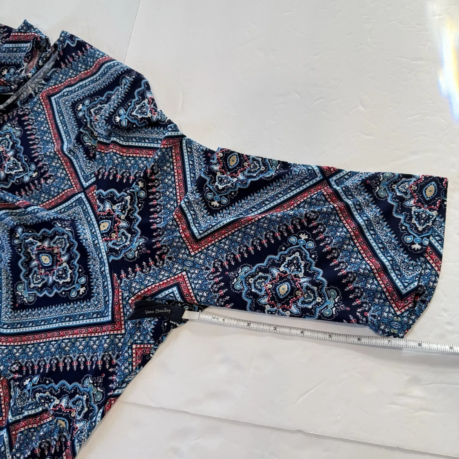 Ulla Popken Blue Medallion Jersey Empire Pockets A - Image 8