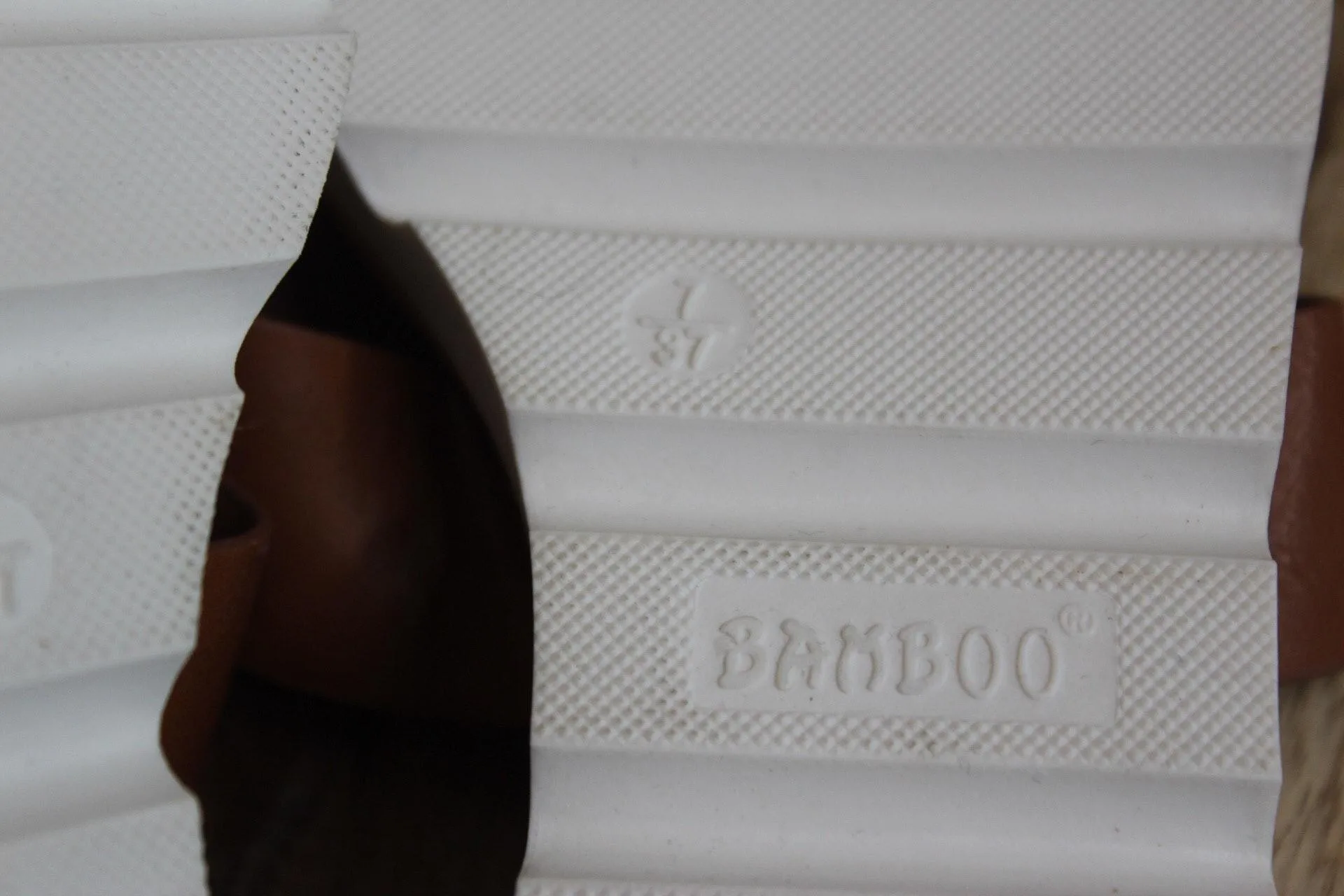 | woman’s cognac faux leather sandals - Image 2