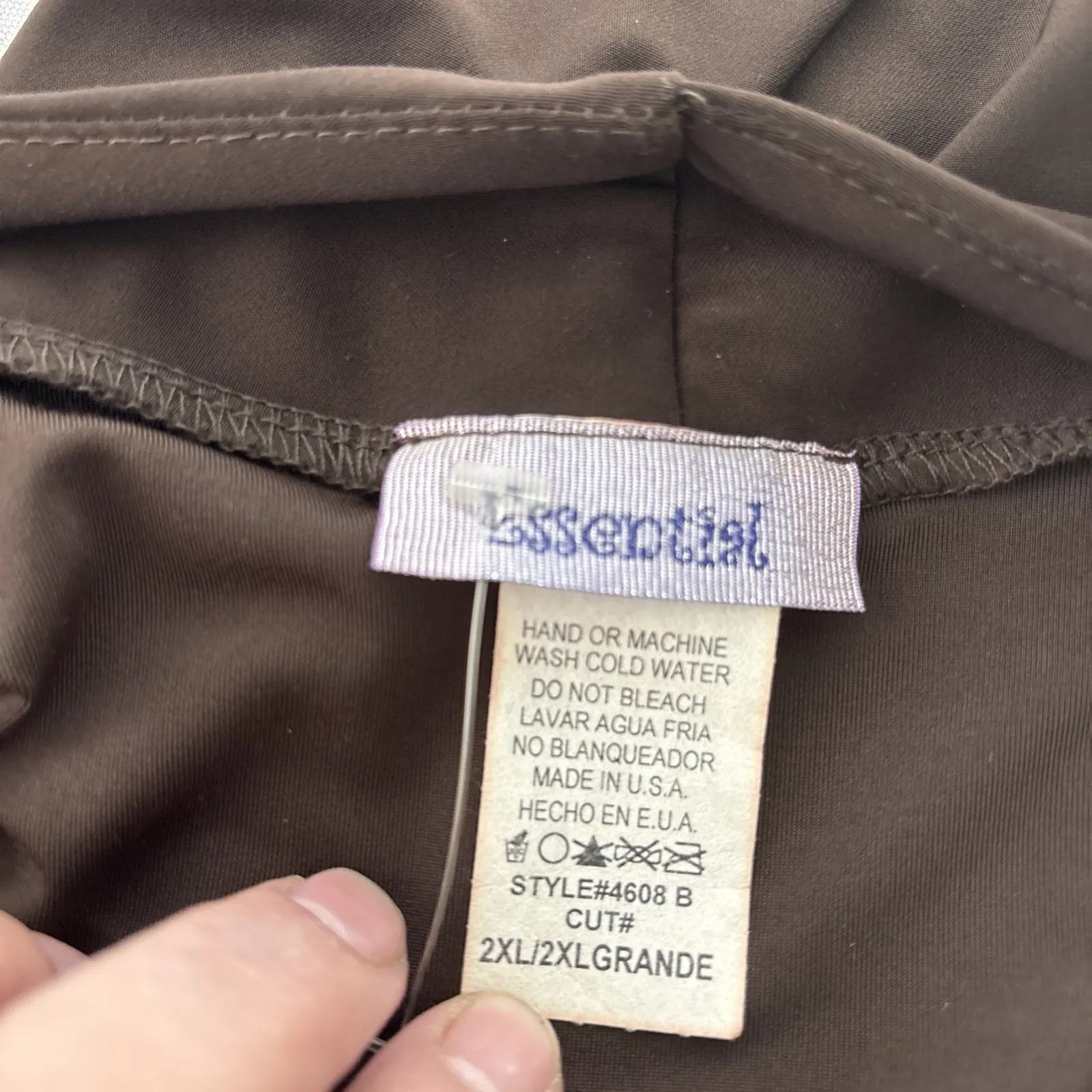 Essential Top Shirt‎ Sleeve 2XL Beaded Brown Size XXL - Image 7