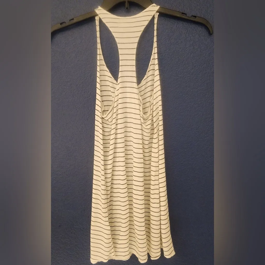 Lauren Moshi Limited Edition Women’s White W/ Black Stripes Tank Top Size Small - Image 3