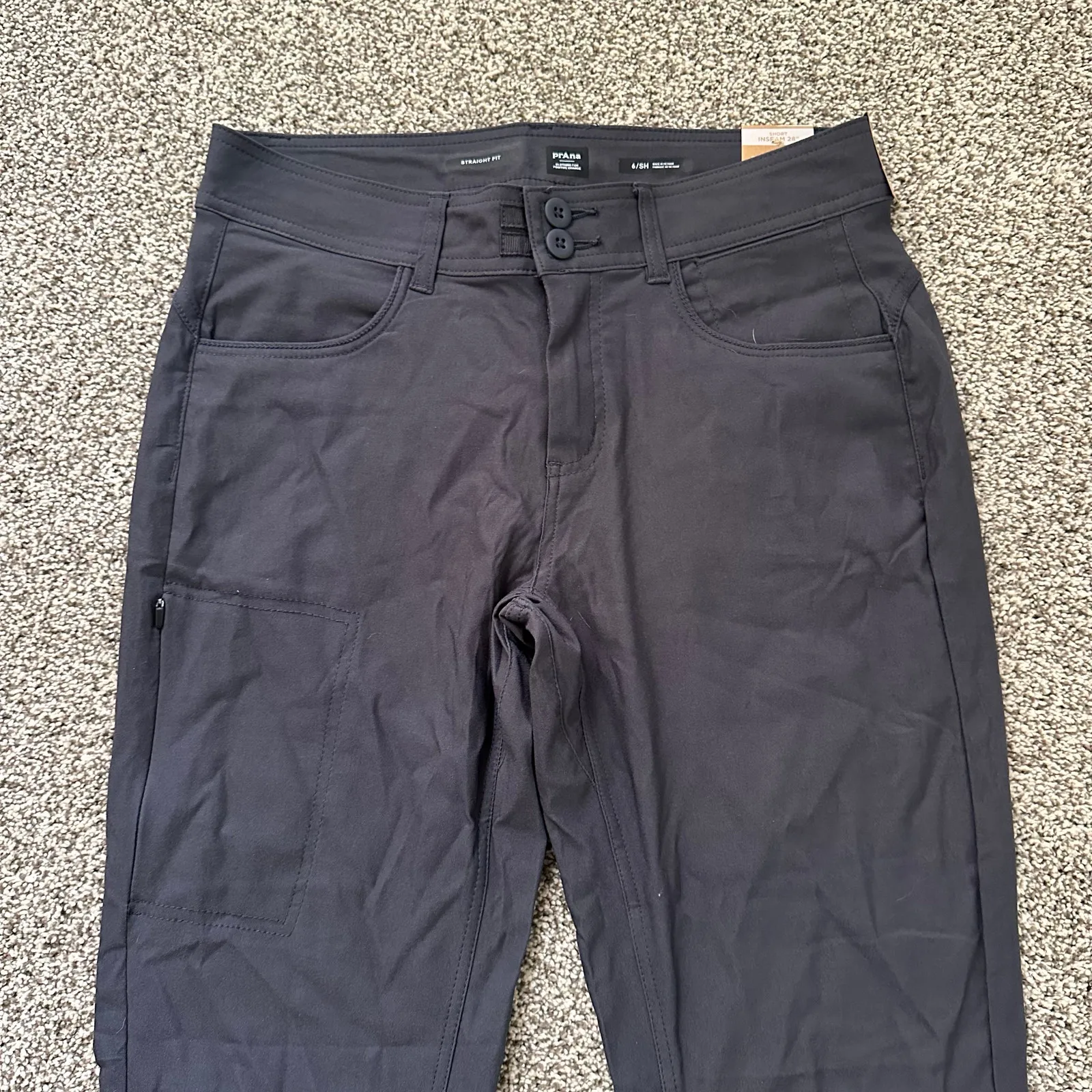 PrAna dark gray straight fit Halle pants size 6 Short NWT - Image 3