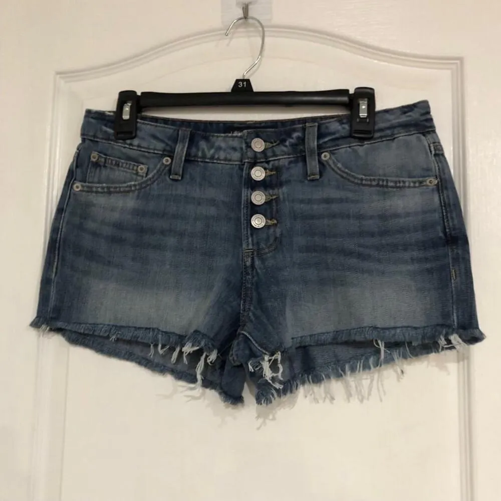 Brand New Women's Lucky‎ Brand The Cut Off Denim Shorts Size 4/27 Blue - Image 3