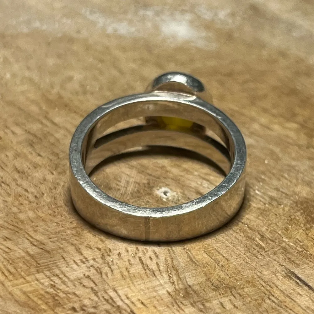 Yellow Stone 925 Sterling Silver Ring - Image 7