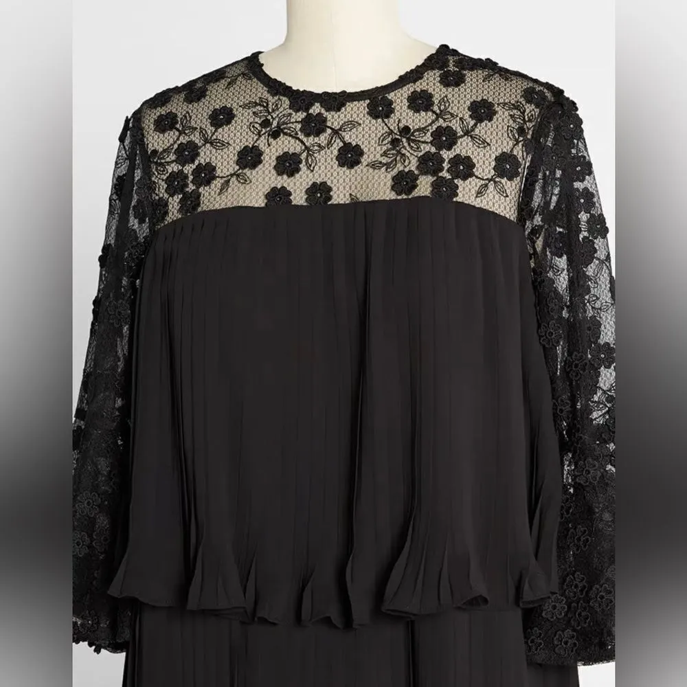 Modcloth Dauntless Dahlias Tiered Mini
Dress Pleated Cocktail Black 8 NWT - Image 3