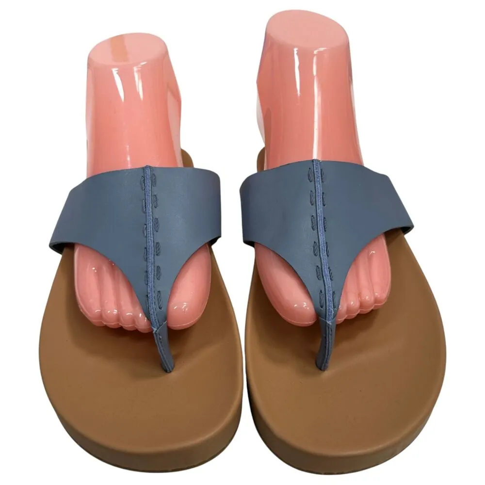 The Sak Everly Blue Leather Flip Flop Sandals Size 10 NEW without Tags - Image 8