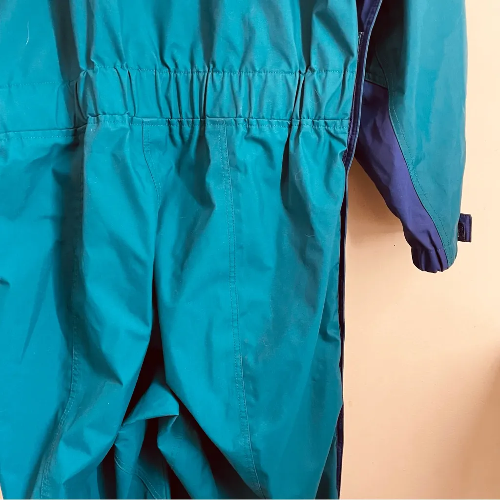 Patagonia Vintage One-Piece Ski Snowsuit Teal Women’s 10 Retro Colorblock - Image 6