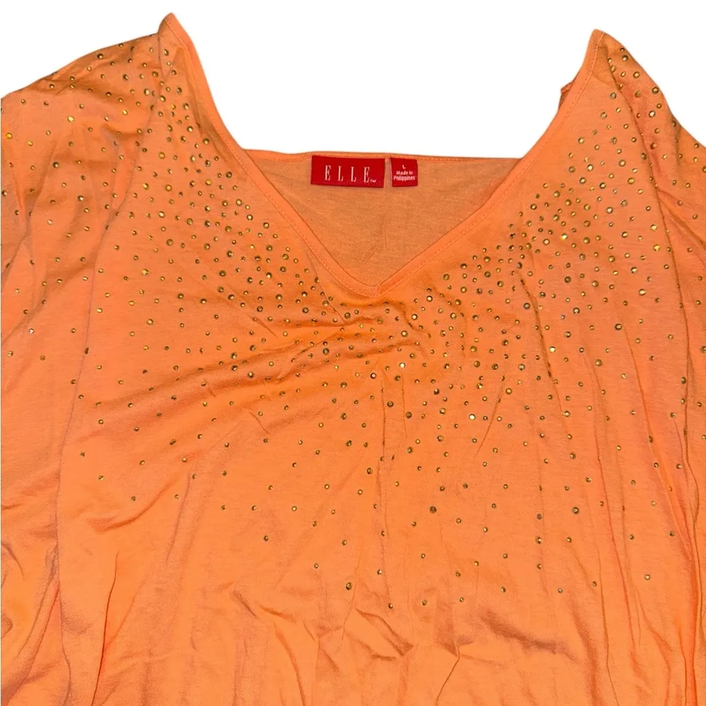 Coral V-Neck Women's Top - Image 3