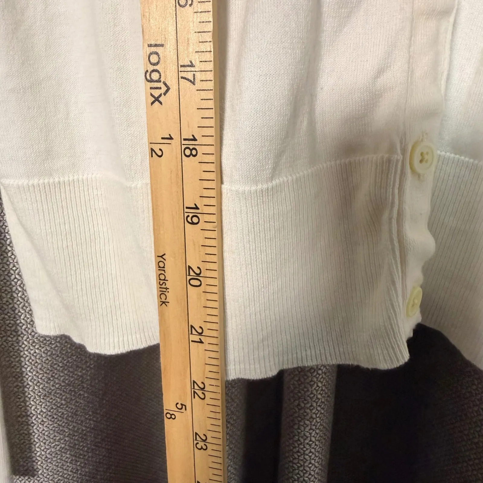 Polo Ralph Lauren Womens Cream Pima Cotton Cardigan Sweater Natural Size Large - Image 8