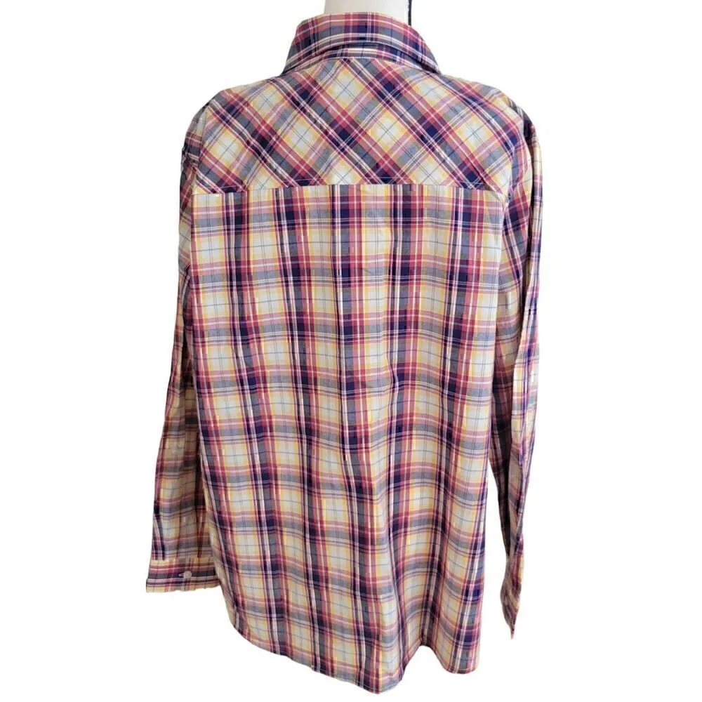 Chadwicks Plaid Long Sleeve Button-Down Shirt XL NWOT 100% Cotton - Image 2