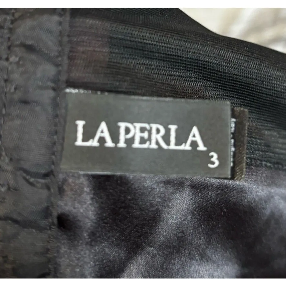 US - 36 La Perla 3 Black Corset Bustier Lingerie Top Sexy Lace Garter - Image 4