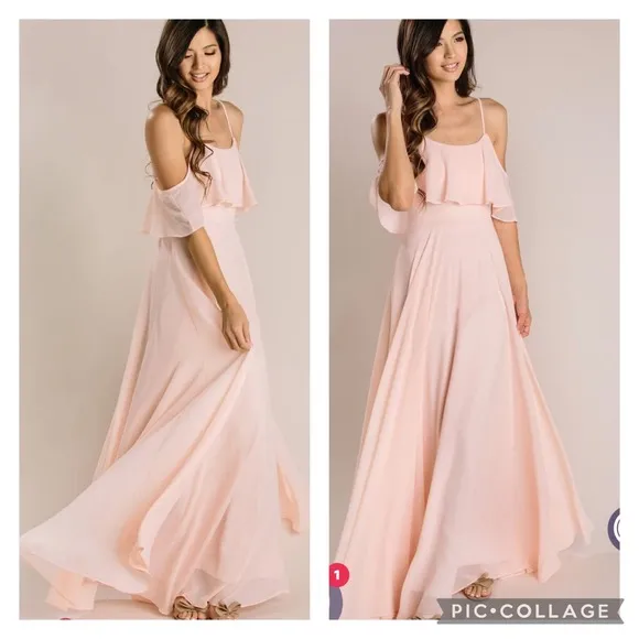 ADELE RUFFLE MAXI DRESS size large - Image 2