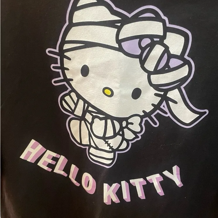 Hello Kitty Black Tee with Pastel Accents - Size XL - Brand New - Image 6