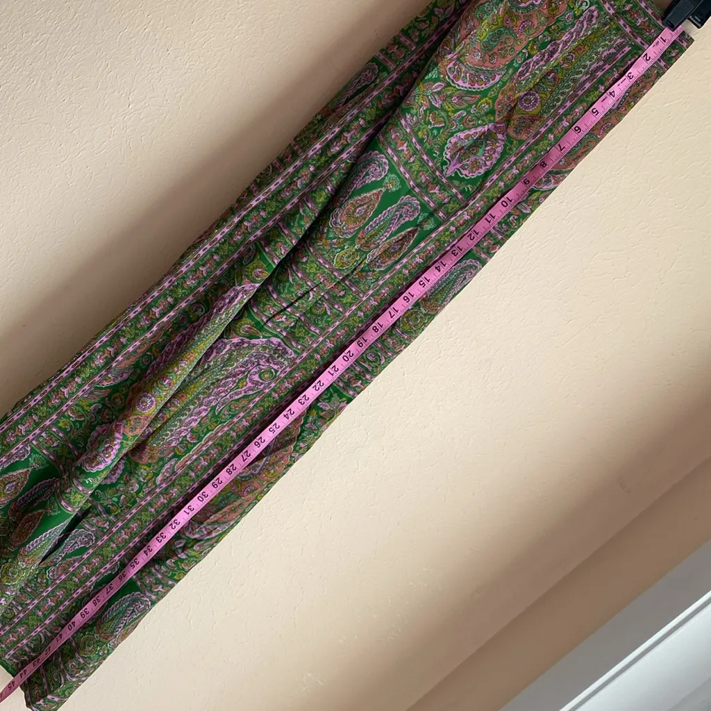Calypso St Barth Green Silk Paisley Maxi Skirt M Ojala NWT - Image 7