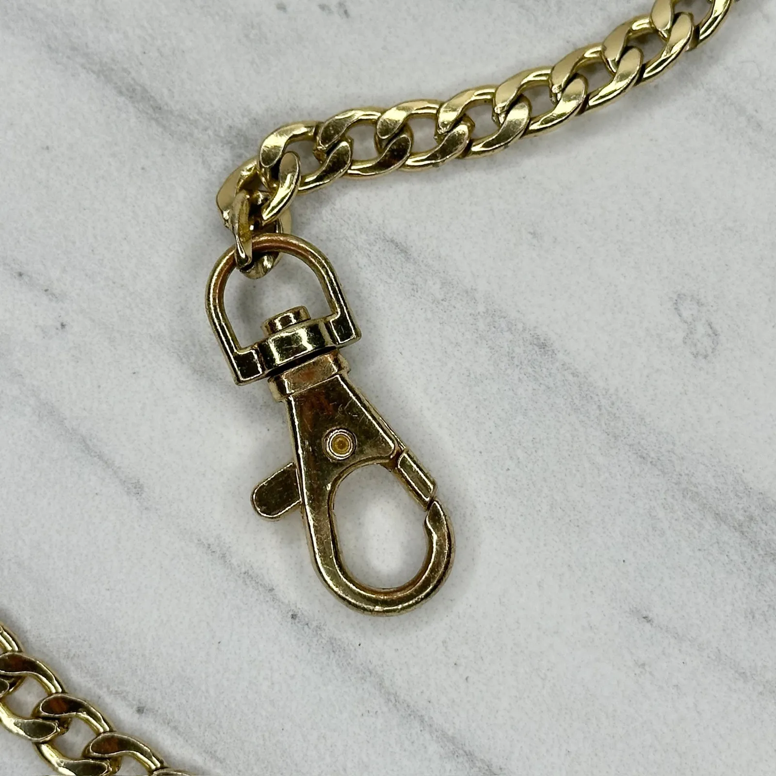 Gold Tone Flat Chain Link Purse Handbag Replacement Strap ✨ - Image 13