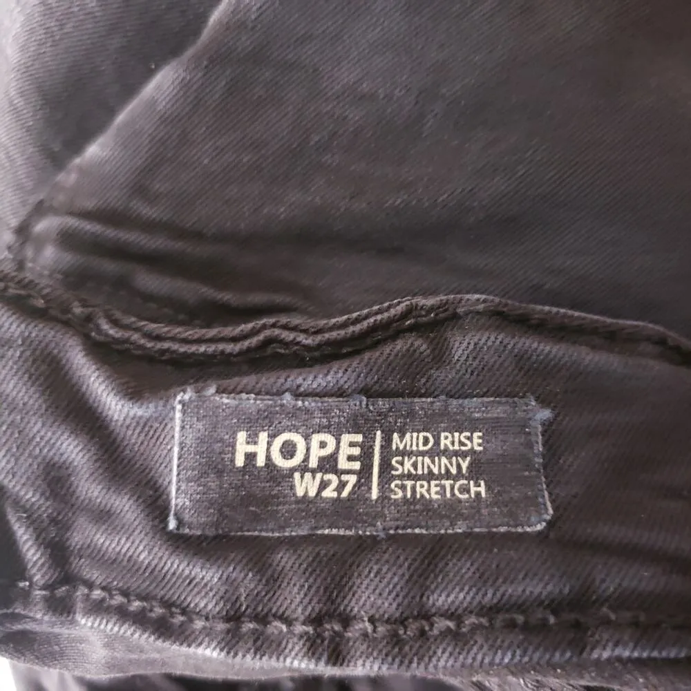 Buffalo David Bitton Black Hope Mid-Rise Skinny Stretch Jeans Women's Size 27 - Image 12