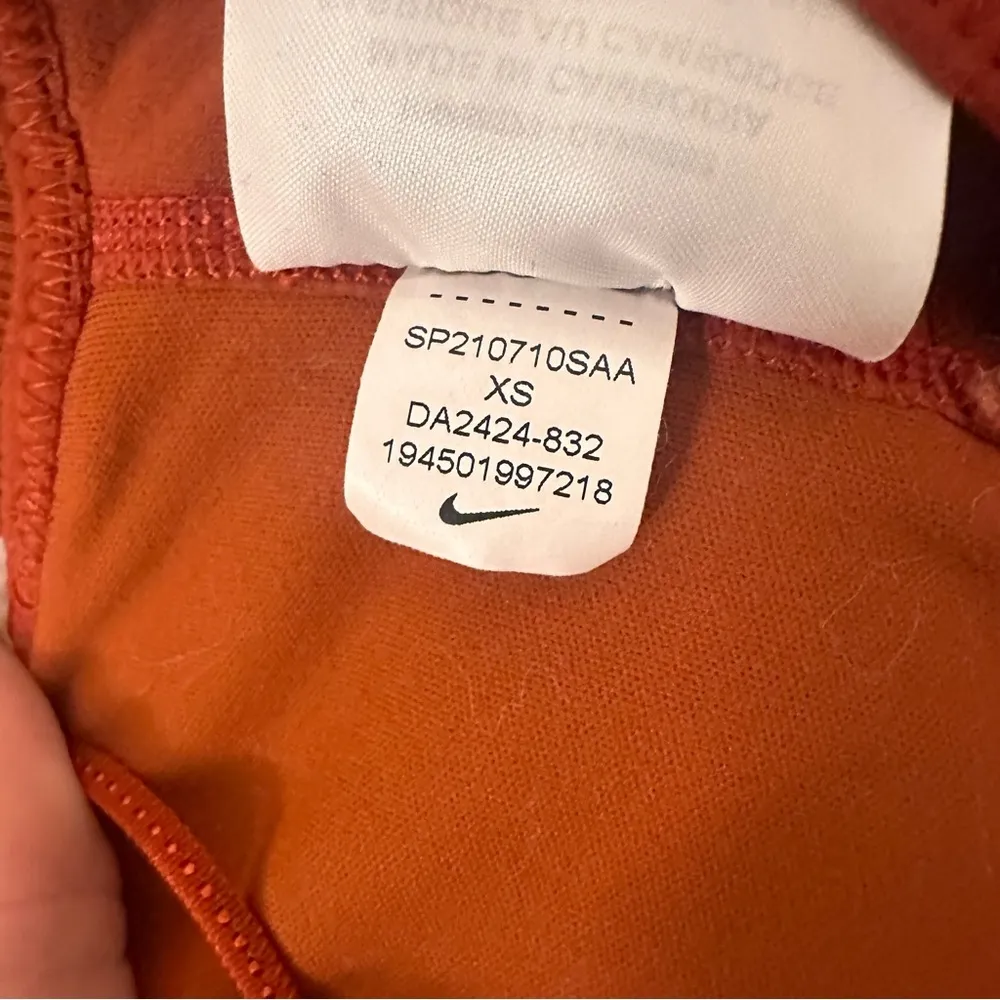 Nike Yoga Lux Jumpsuit Jumper Layered 7/8 Training Size XS rust orange red - Image 10