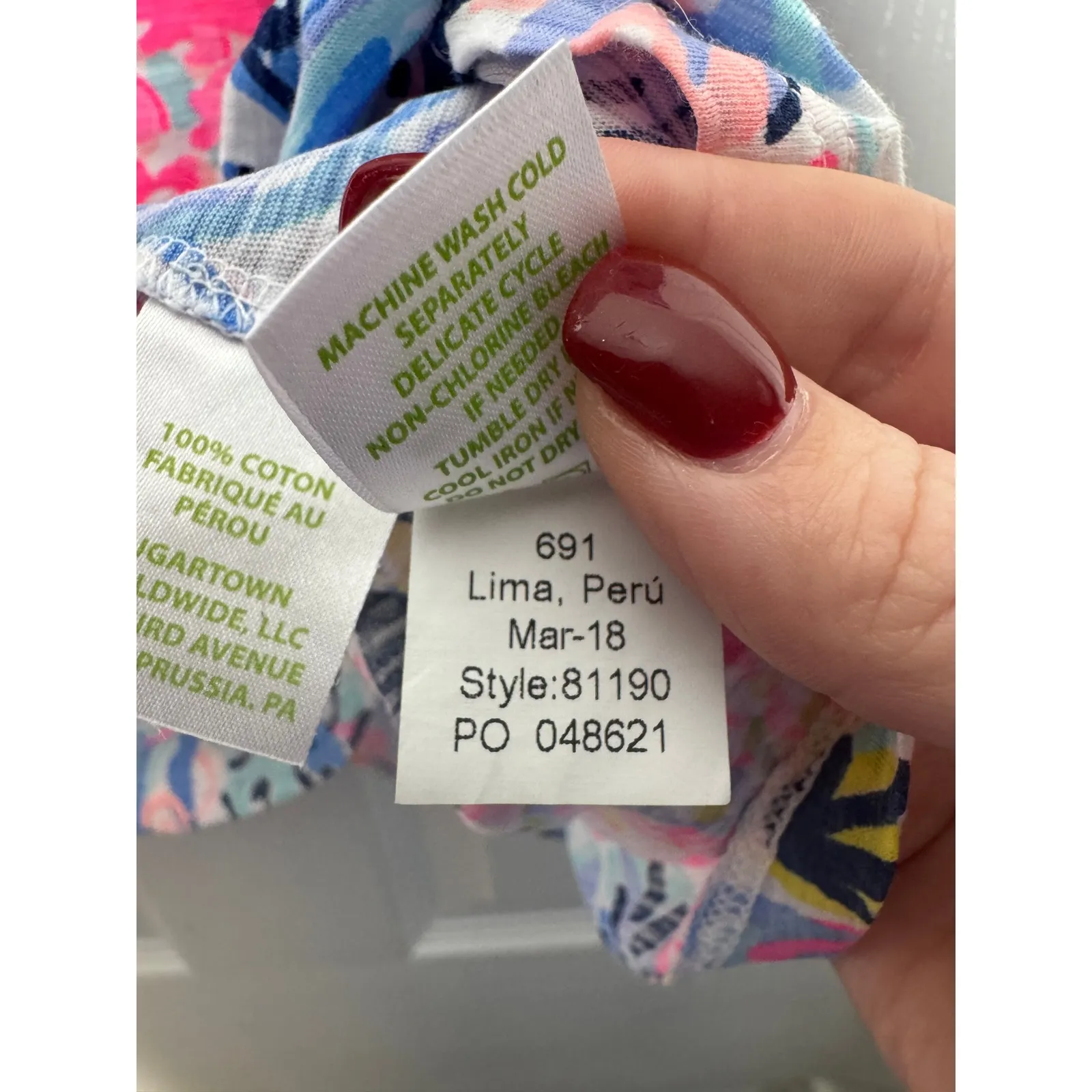 LILLY PULITZER Gigi Tank Top Make A Splash Size S Beachy Neon - Image 6