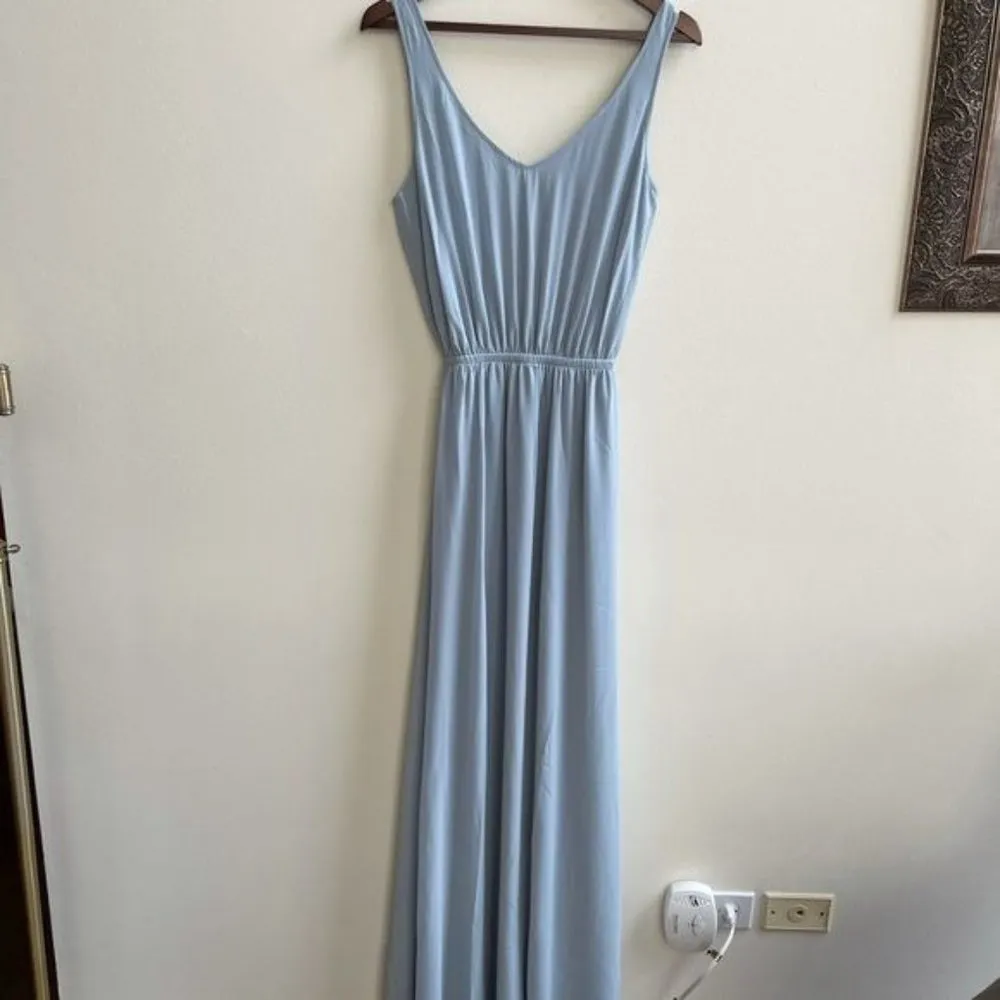 NWT SMYM Kendall Maxi Dress in Steel Blue Chiffon - Image 5