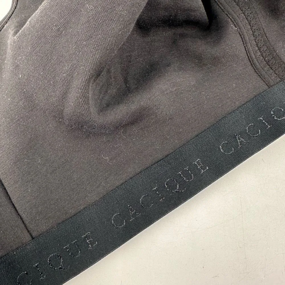 Cacique Cotton Unlined No-Wire Bra‎ Black Size 46D - Image 6