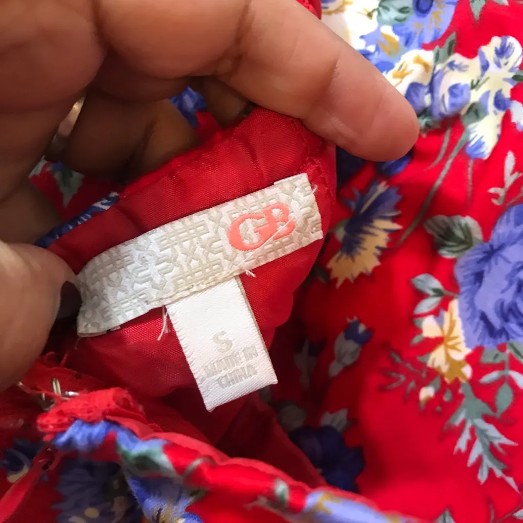 Gianni Bini red Floral dress SZ S - Image 5