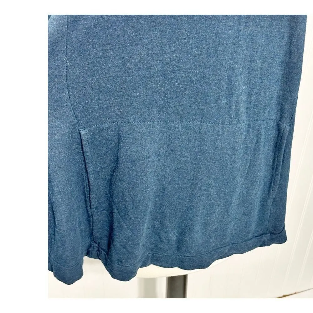 J. Jill Pure Jill Women's Tranquility Fleece‎ Comfort Hoodie Sweater Blue Large - Image 3