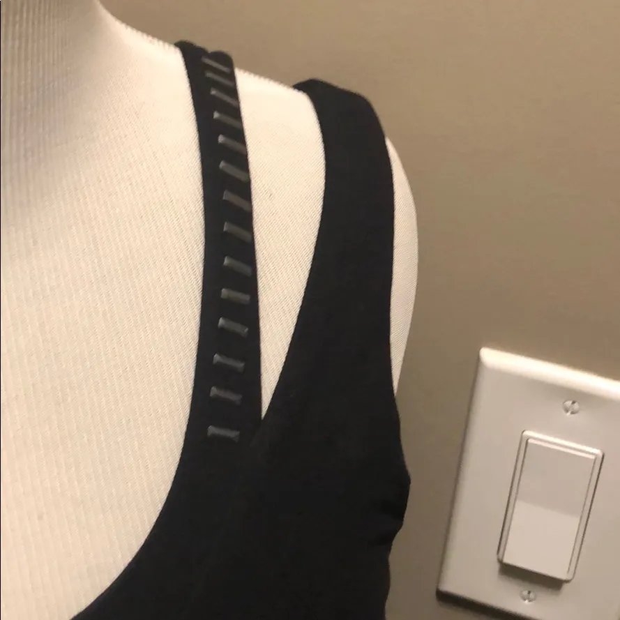 H&M Divided black dress with side mesh - Image 4