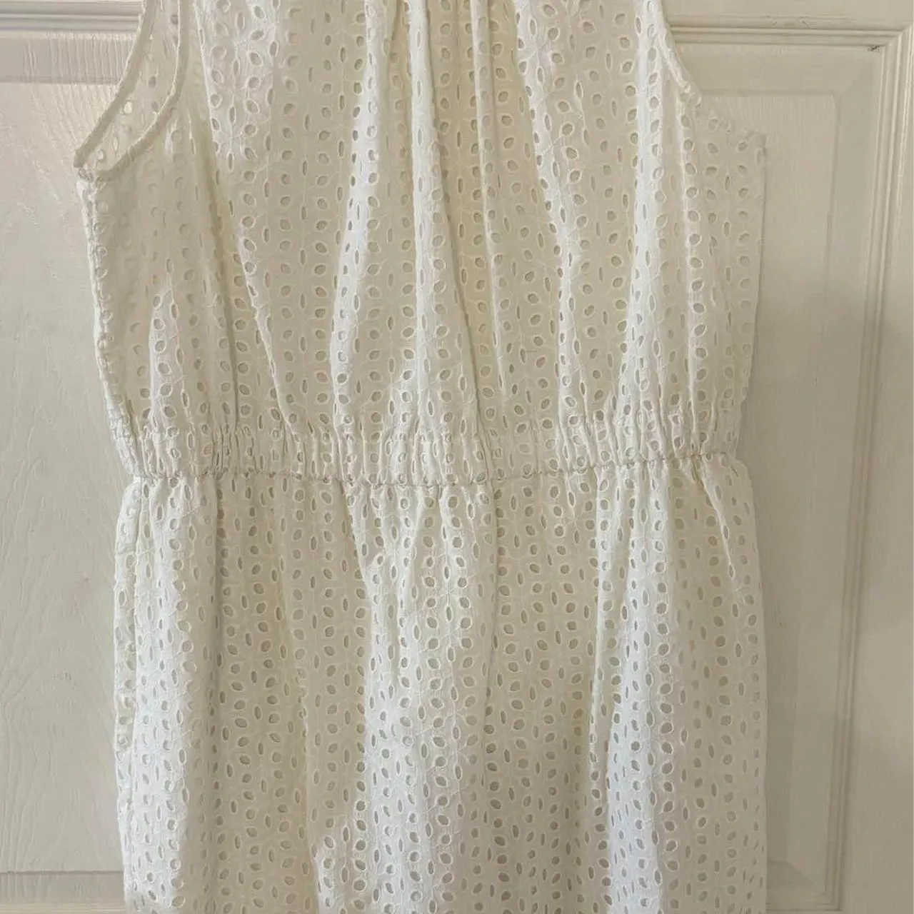 NWOT Y2K Women's Peter‎ Som Collection Eyelet Ruffle Dress Mini Flare Layered-12 - Image 2