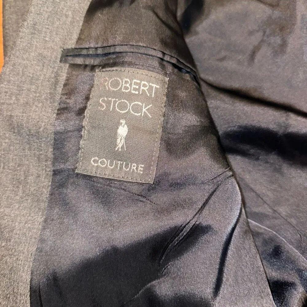 Robert Stock Couture 2 Button Blazer Gray Size undefined - Image 3