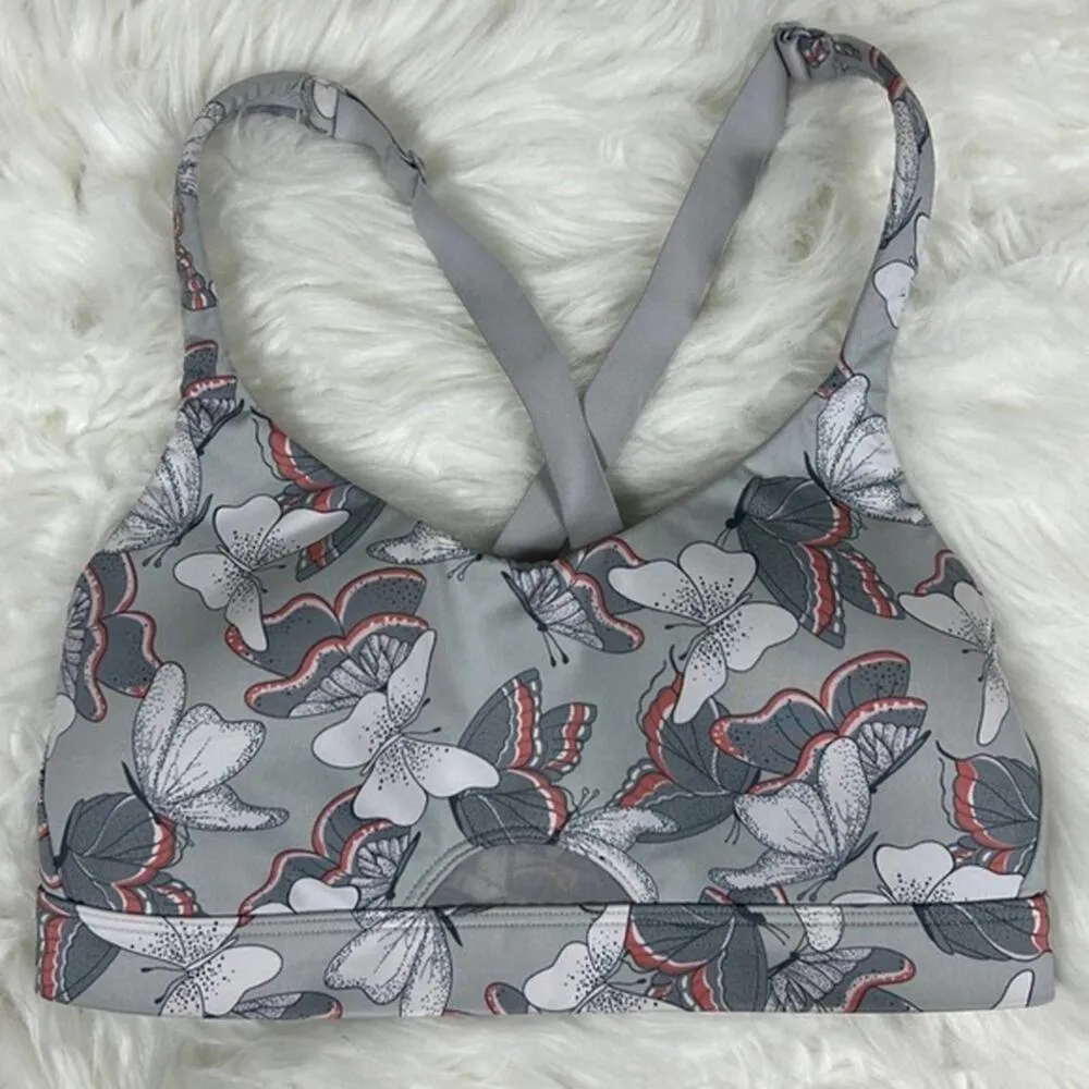 Victoria’s Secret Gray Floral Butterfly Sports Bra - Image 2