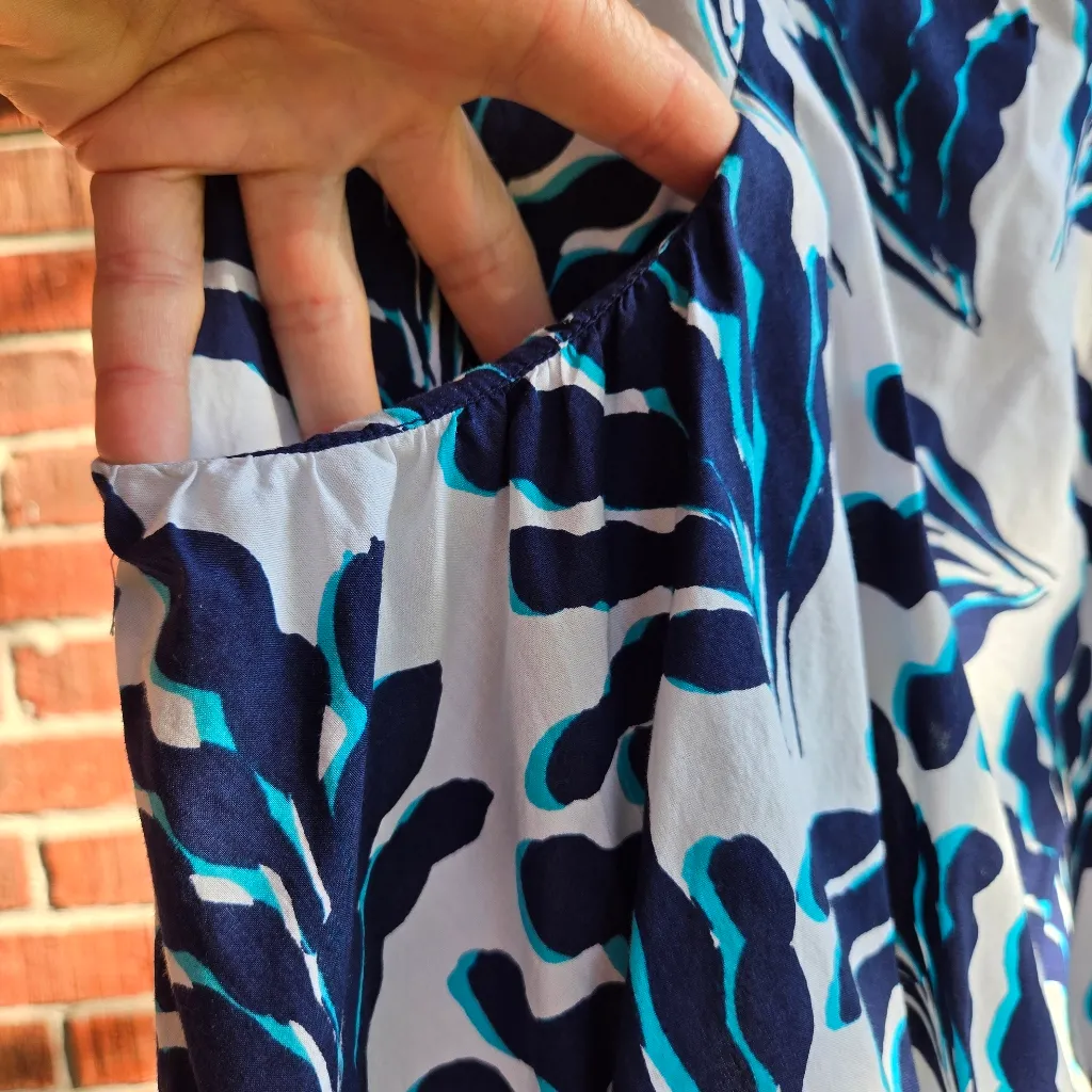 Diane Von Furstenberg Revel Blue & White Coral Bow Detail Fit & Flare Dress - 10 - Image 7