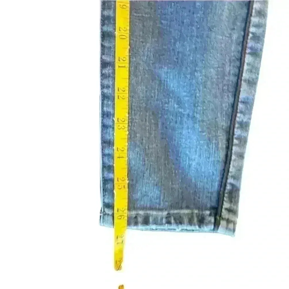 Pistola Dark Wash High Rise Skinny Jeans Faux Leather Trim Lining Size 28 - Image 16