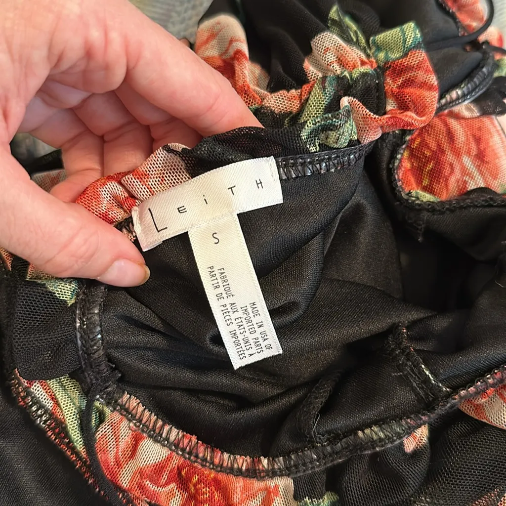 Ruched mesh floral print bodysuit - Image 5