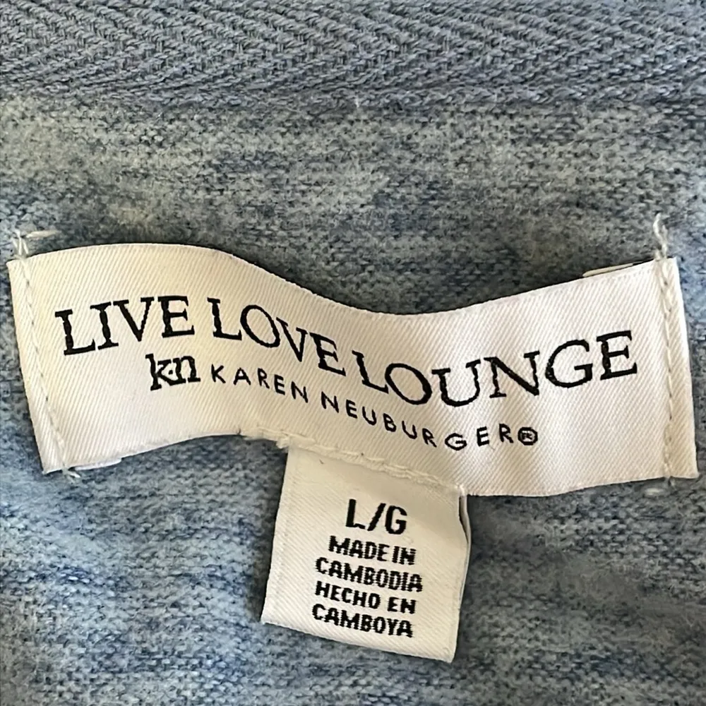 Karen Neuburger 3 Pieces Textured Pajama Set, Blue Size L - Image 10